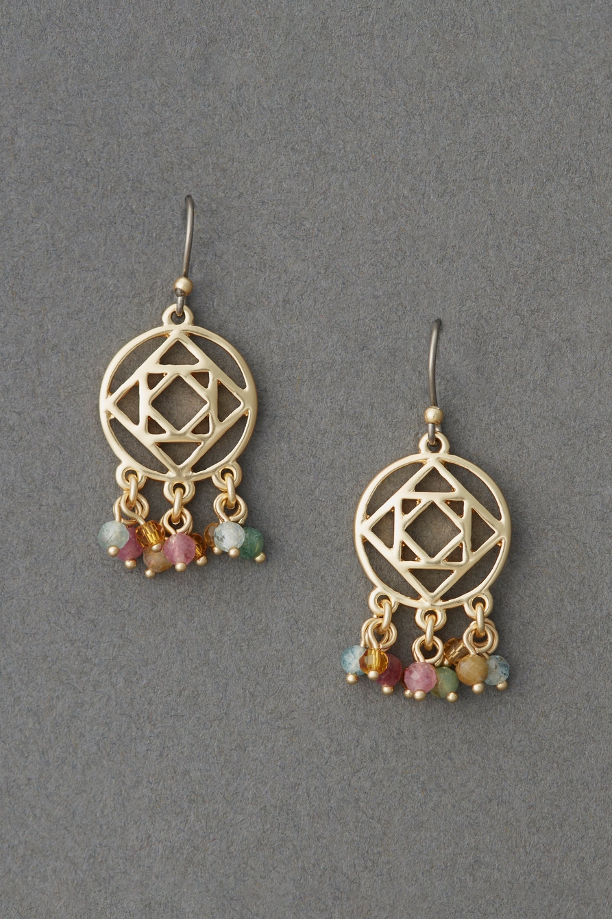 openwork drop earring